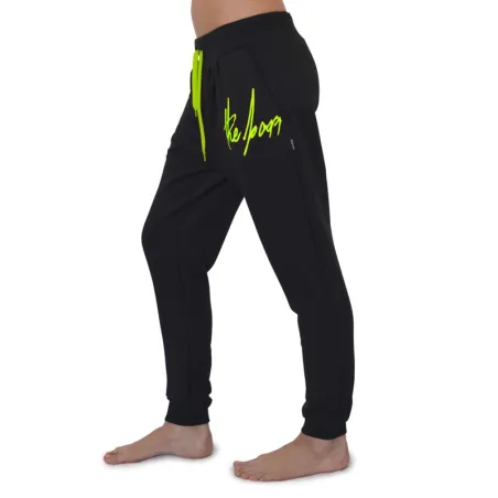 Dámske tepláky Barrs denca 2 Black / Lime Green