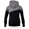 Ladies softshell jacket-hoodie with zipper Barrsa Double Soft Script GREY MELANGE/BLACK