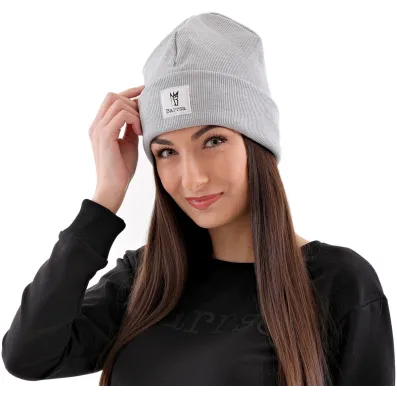 dámská podzimní čepice, jednobarevná, šedá, stylová, česká značka, unisex