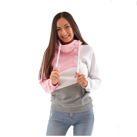 Dámska luxusná mikina Barrs Tricolor Pink/Grey