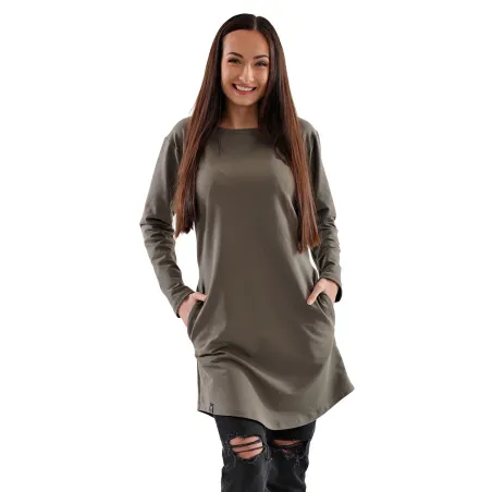 Dámske šaty Barrsa Simple Dress Khaki