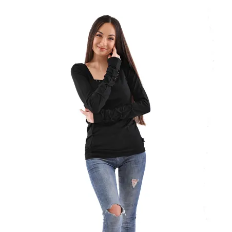 Dámsky top s dlhý rukávom Barrs Crystal Shine Black