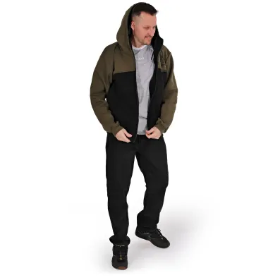 Men's zip-up hoodie Barrsa Hunter Black / Khaki
