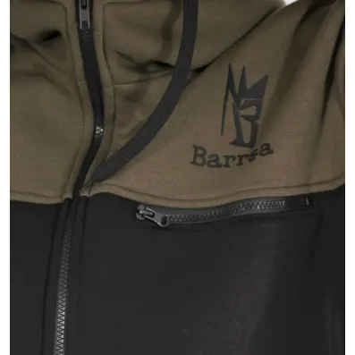 Men's zip-up hoodie Barrsa Hunter Black / Khaki