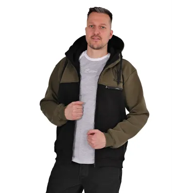 Men's zip-up hoodie Barrsa Hunter Black / Khaki