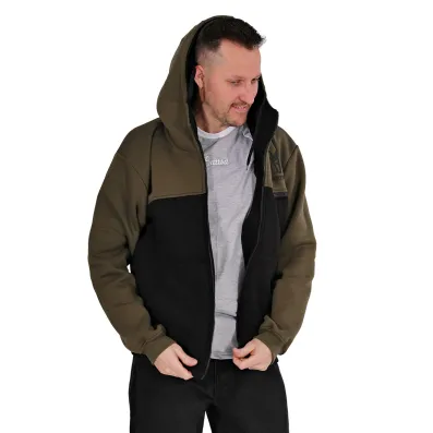 Men's zip-up hoodie Barrsa Hunter Black / Khaki
