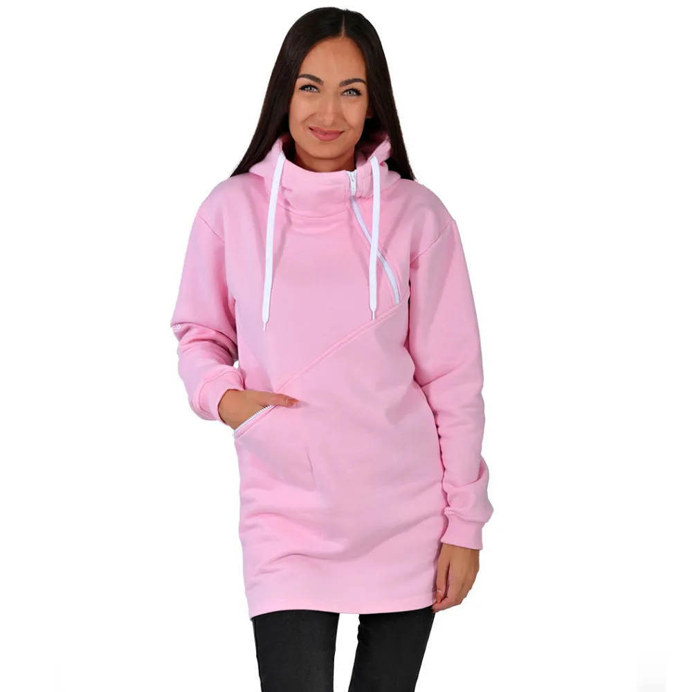Dámska mikina s kapucňou cez hlavu Barrsa Enigma pink