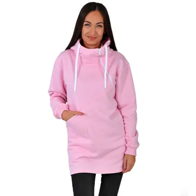 Dámska mikina s kapucňou cez hlavu Barrsa Enigma pink
