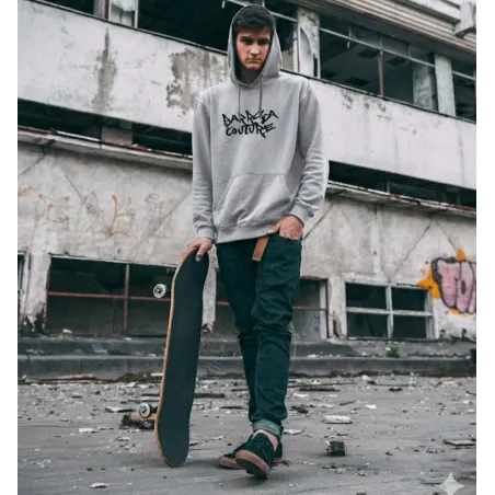 Pánská mikina s kapucí Barrsa City Spirit grey