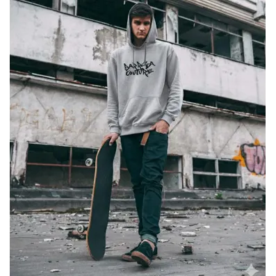 Pánska mikina s kapucňou Barrs City Spirit grey