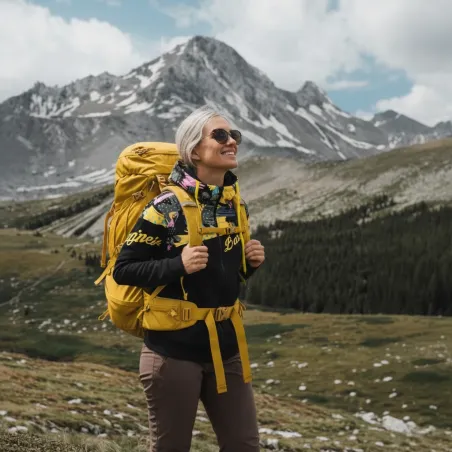 Dámská softshell bundomikina s kapucí na zip Barrsa Double Soft Script Grafic/Black