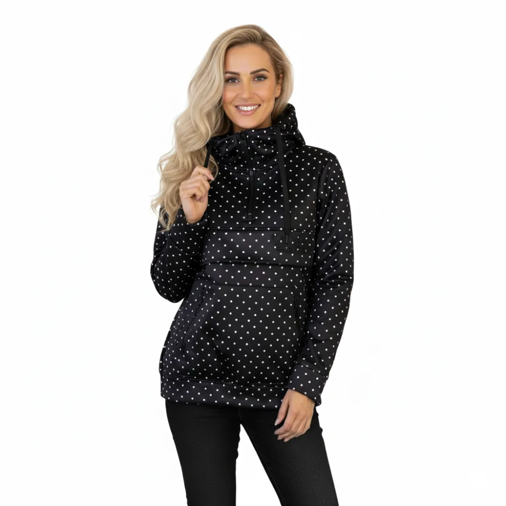 Luxusní dámská Softshell bunda Dropp Black / Dots