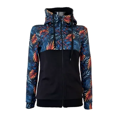 Dámska mikina s kapucňou na zips Barrsa Tropic 1 / Tyrkys