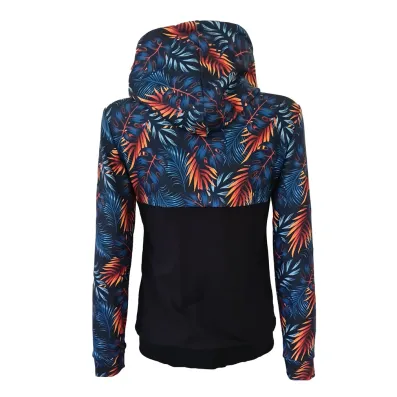 Dámska mikina s kapucňou na zips Barrsa Tropic 1 / Tyrkys