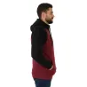 pánská hoodie mikina, černá a vínová, s kapucí, přes hlavu, moderní