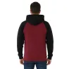 pánská hoodie mikina, černá a vínová, s kapucí, přes hlavu, moderní