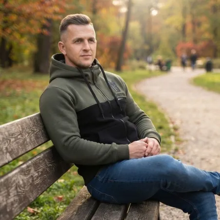 Pánská mikina Barrsa Hunter Black / Khaki